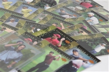 Forty (40) Various Tiger Woods 'Tiger's Tales' Golf Cards with Victory March(1) &  Stat Leaders(1)