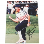Payne Stewart Signed 1991 US Open Victory Fist Pump Photo JSA ALOA