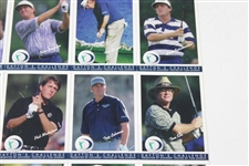 Uncut 1996 'Dayton's Challenge' Golf Card Sheet with Early Mickelson Card, Stewart & Others