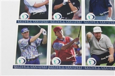 Uncut 1996 'Dayton's Challenge' Golf Card Sheet with Early Mickelson Card, Stewart & Others