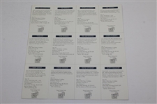 Uncut 1996 'Dayton's Challenge' Golf Card Sheet with Early Mickelson Card, Stewart & Others