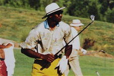 Michael Jordan August 21, 1993 'Plays in Charity/Talks of Dad's Passing' SIPA Press Photo with COA