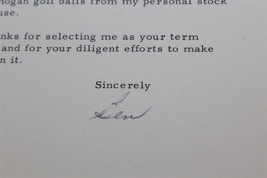 Ben Hogan Signed January 24, 1963 Typed Letter to Jim Ringholz with Envelope JSA ALOA