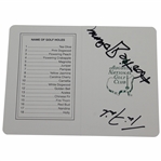 Hootie Johnson & Tim Finshem Signed Augusta National Golf Card JSA ALOA