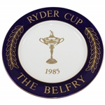 1985 The Ryder Cup at The Belfry Ltd Ed  Aynlsey Wall Blue with Gold Trophy Porecelain Plate
