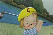 Campbell's Soup Golfing Child #20 in Series of 20 Nostalgic Ad by AAA Signed, Co. - 1993