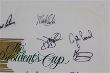 Arnold Palmer, Mickelson, Fred, & Rest of Team Signed The President's Cup White Flag JSA ALOA
