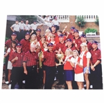1996 The Presidents Cup 16x20 Team Photo with Trophy - Arnie & Winnie