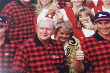 1996 The President's Cup 16x20 Team Photo with Trophy - Arnie & Winnie