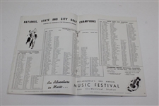 1947 4th Annual Inquirer Invitation at Cedarbrook CC Program with Pairing Sheet