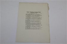 1947 4th Annual Inquirer Invitation at Cedarbrook CC Program with Pairing Sheet
