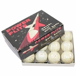 Complete Dozen Power Flite Golf Balls by Plymouth Golf Ball Co. in Original Box