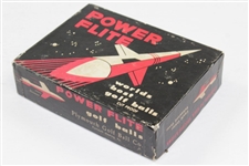 Complete Dozen 'Power Flite' Golf Balls by Plymouth Golf Ball Co. in Original Box
