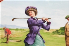 Royal Worcester Ladies Day Golfing Collection Fina China Plate by Melvyn Buckley