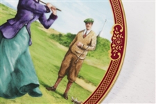 Royal Worcester Ladies Day Golfing Collection Fina China Plate by Melvyn Buckley