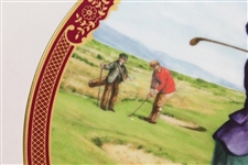 Royal Worcester Ladies Day Golfing Collection Fina China Plate by Melvyn Buckley
