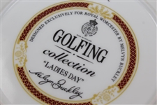 Royal Worcester Ladies Day Golfing Collection Fina China Plate by Melvyn Buckley