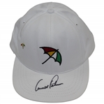 Arnold Palmer Signed Umbrella  Logo White Hat with Umbrella Pin JSA #P37402