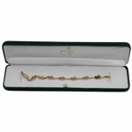 Augusta National Golf Club Logo 14kt Golf Bracelet in Original Geen Felt Case - 7"