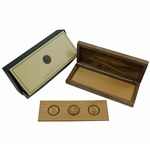 Augusta National Golf Club Ltd Ed Wooden Ball Marker Set in 1934 Masters Wood Case & Original Box