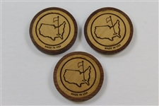 Augusta National Golf Club Ltd Ed Wooden Ball Marker Set in '1934 Masters' Wood Case & Original Box