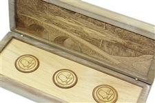 Augusta National Golf Club Ltd Ed Wooden Ball Marker Set in '1934 Masters' Wood Case & Original Box