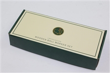 Augusta National Golf Club Ltd Ed Wooden Ball Marker Set in '1934 Masters' Wood Case & Original Box