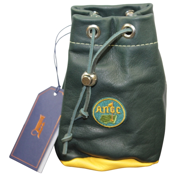 Augusta National Golf Club Circle Patch Logo Kings Links Green Leather Pouch