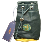 Augusta National Golf Club Circle Patch Logo Kings Links Green Leather Pouch