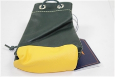 Augusta National Golf Club Circle Patch Logo Kings Links Green Leather Pouch