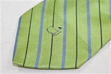 Augusta National Golf Club 100% Silk Lime Green/Lt Blue Tie