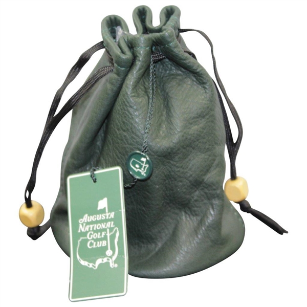 Augusta National Golf Club Stiched Logo Green Leather Pouch