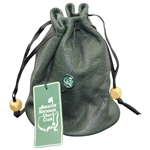 Augusta National Golf Club Stiched Logo Green Leather Pouch