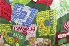 Augusta National Golf Club Series Badges & Tickets Collage Collared Golf Shirt - Green Base - Size L