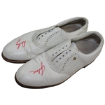 John Daly Signed Pair of Personal FootJoy White Golf Shoes - John & Daly JSA ALOA