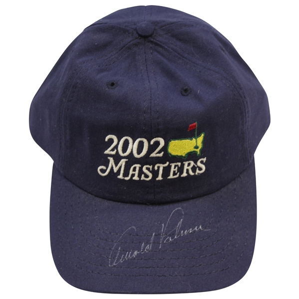 Arnold Palmer Signed 2002 Masters Tournament Unused Navy Hat JSA ALOA