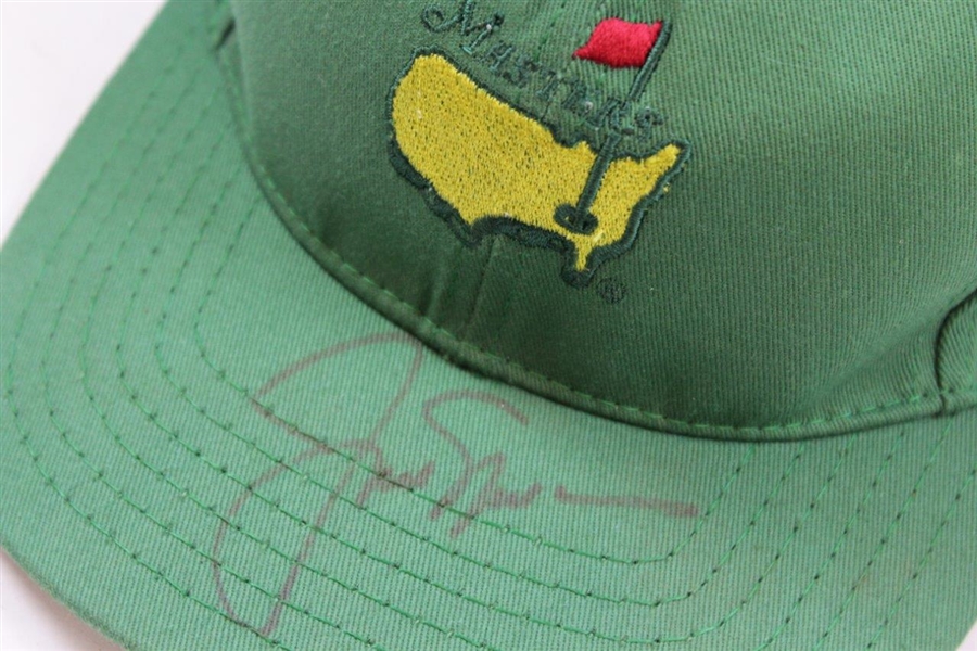 Jack Nicklaus Signed Masters Tournament Green Stitched Logo Hat JSA ALOA