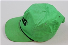 Karsten Solheim Signed Lime Green PING Hat JSA ALOA