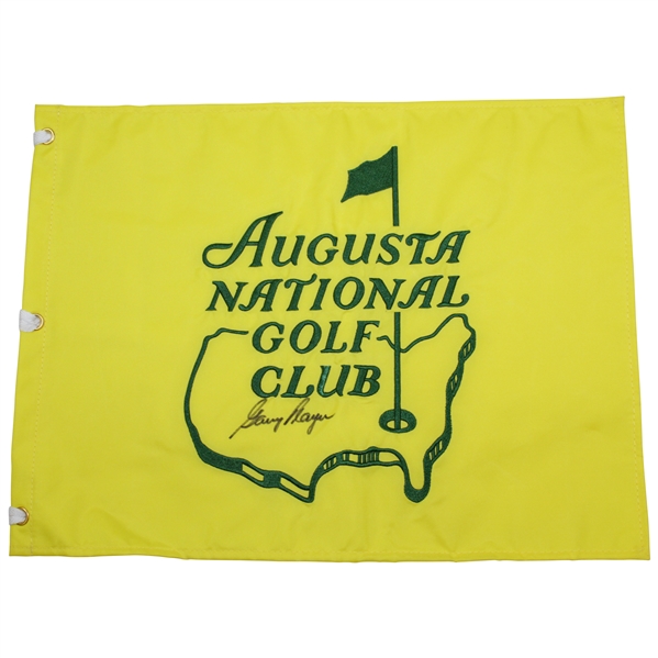 Gary Player Signed Augusta National Golf Club Members Only Embroidered Flag JSA ALOA