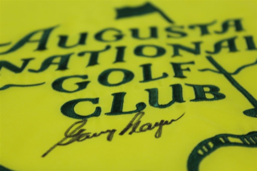 Gary Player Signed Augusta National Golf Club Member's Only Embroidered Flag JSA ALOA