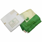 Classic Augusta National Golf Club 100% Silk Green & Yellow Handkerchief in Original Box