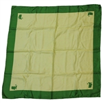 Classic Augusta National Golf Club 100% Silk Green & Yellow Handkerchief in Original Box