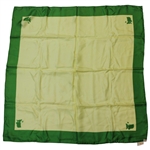 Classic Augusta National Golf Club 100% Silk Green & Yellow Handkerchief in Original Box