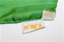 Classic Augusta National Golf Club 100% Silk Green & Yellow Handkerchief in Original Box