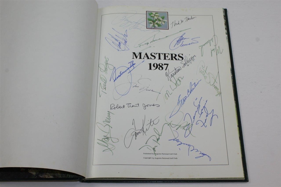 Nicklaus, Seve, Payne, Watson, Norman, & others Signed 1987 Masters Annual Book JSA ALOA