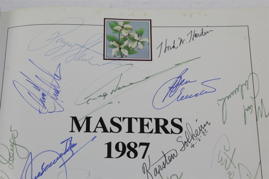 Nicklaus, Seve, Payne, Watson, Norman, & others Signed 1987 Masters Annual Book JSA ALOA
