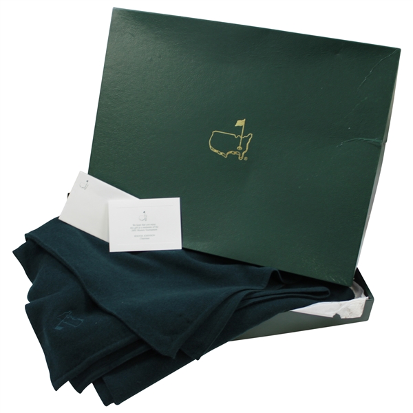 Augusta National Golf Club 2005 Masters Member Gift - 100% Cashmere Blanket In Original Used Box with Cards