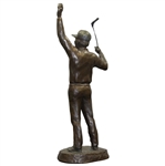 Artist Mark Hopkins Ltd Ed Solid Bronze Golfer Raised Hands In Victory - 150/950