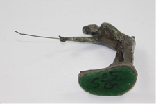 Artist Mark Hopkins Ltd Ed Solid Bronze Golfer Reading Putt - Out of 950