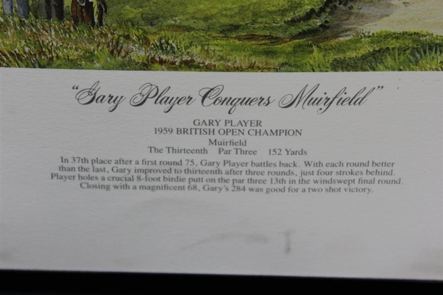 Gary Player Signed Gary Player Conquers Muirfield Bill Waugh Ltd Ed Print #716/1500 JSA ALOA